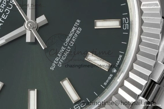0408 Tailored DateJust 41 126334 NTF 1:1 Best Edition 904L Steel Green Stick Dial on Jubilee Bracelet VR 2155